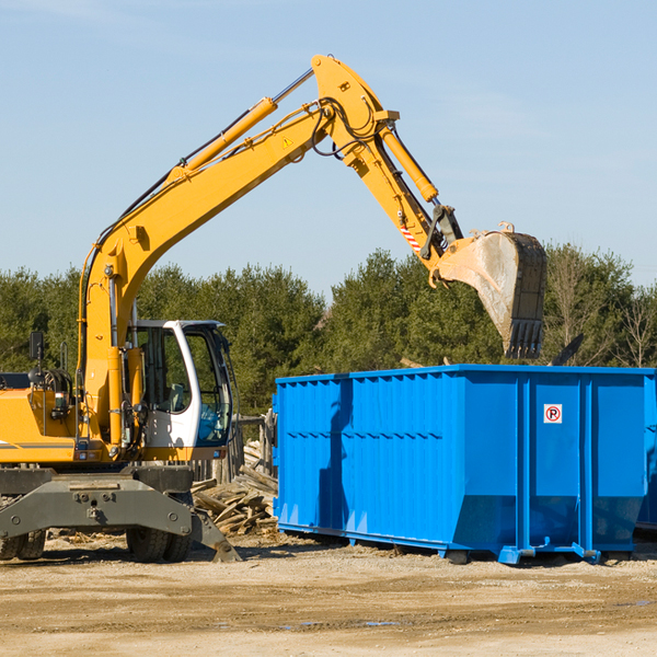 what size residential dumpster rentals are available in Blue Grass VA